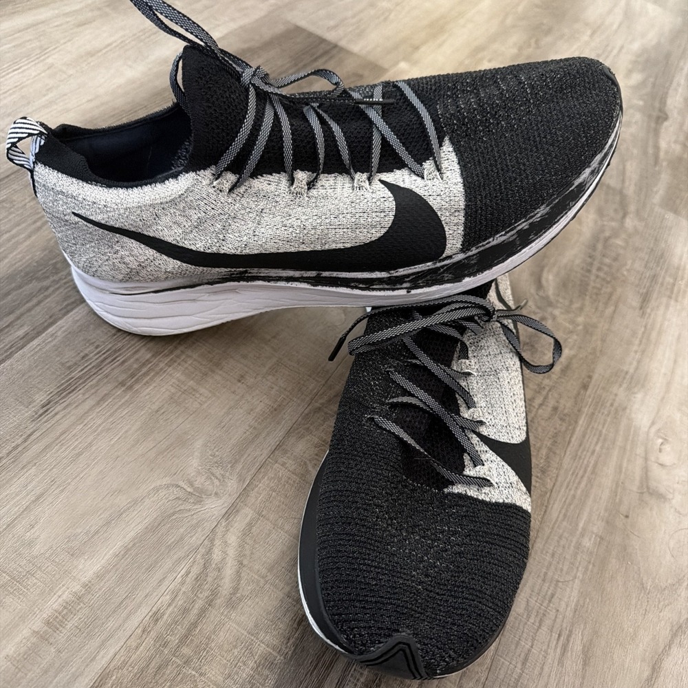 Nike Zoom Fly Flyknit Running Shoes Men's Sz 12 Black White Oreo BV6103-001